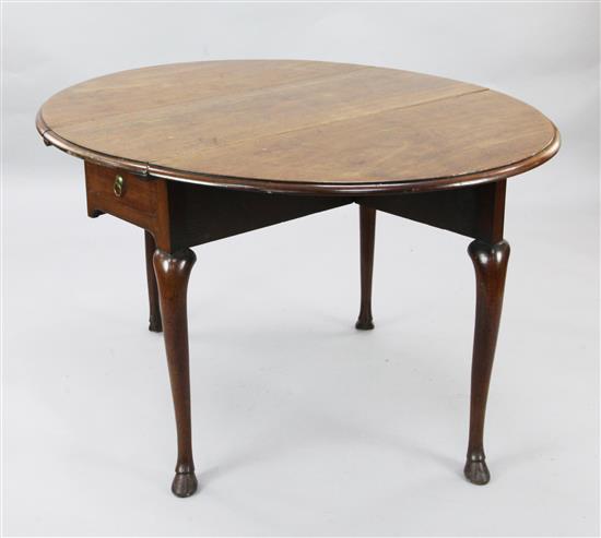 A George II mahogany drop leaf dining table, W.3ft 6in. H.2ft 6in.